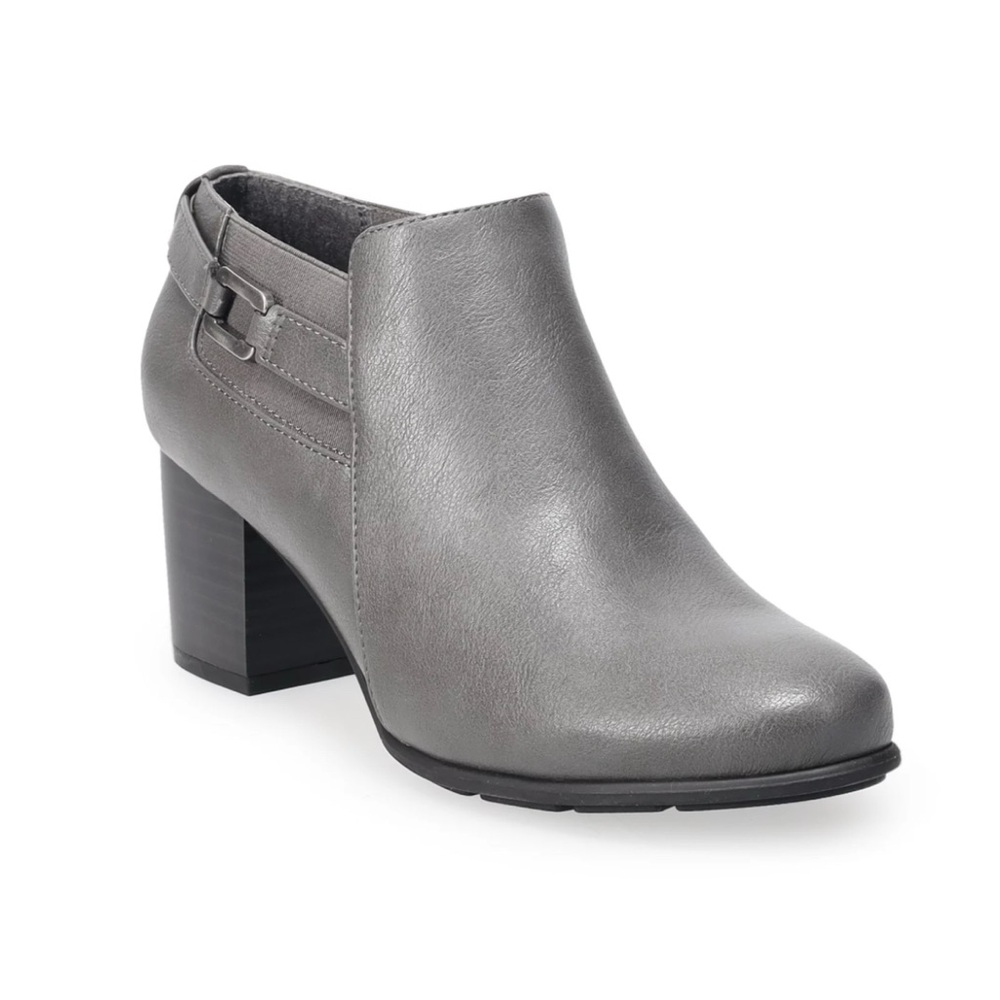 Brand New Gray Ankle Boots with 2.25 Inch Heels, Size 10, New in Box, NWT